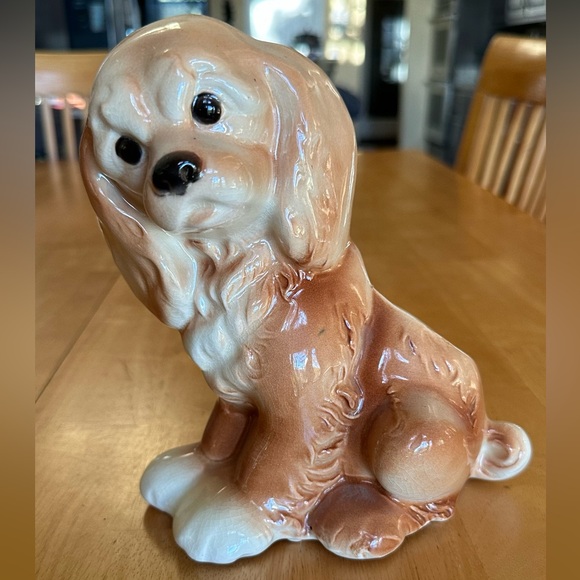 Royal Copley Other - Vintage Ceramic Cocker Spaniel Planter- Glossy Brown and Cream